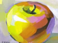 儿童画作品欣赏一颗苹果水粉画