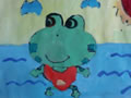 儿童画作品欣赏小青蛙水粉画