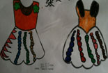 儿童绘画作品简单水彩画图片大全-美丽的花裙子