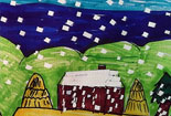 儿童绘画作品手绘水彩画图片大全-鹅毛大雪