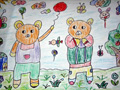 儿童绘画作品春天里的小熊