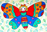 儿童绘画作品彩蝶翩翩优秀儿童水彩画作品