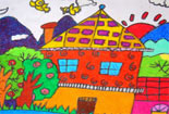 儿童绘画作品心中最美的房子儿童水彩笔画范画