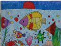 儿童绘画作品大海洋