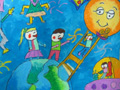 儿童绘画作品送给月亮的月饼