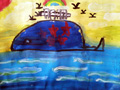 儿童绘画作品海上最美的日出