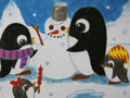 儿童绘画作品小企鹅