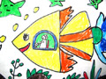 儿童绘画作品我设计的潜水艇