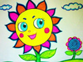 儿童绘画作品朝气蓬勃的向日葵