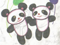 儿童绘画作品画熊猫
