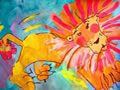 儿童绘画作品可爱狮子