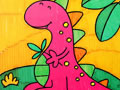 儿童绘画作品可爱的恐龙
