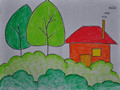 儿童绘画作品我的小屋