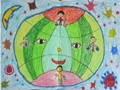 儿童绘画作品关爱地球