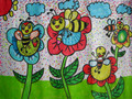 儿童绘画作品小蜜蜂
