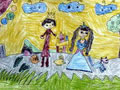 儿童绘画作品《王子与公主》