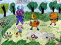 儿童绘画作品《动物乐园》