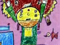 儿童绘画作品《拥抱太阳》