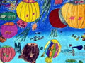 儿童绘画作品《未来水世界》