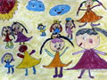 儿童绘画作品《我有许多好朋友》