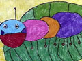 儿童绘画作品《美丽的大虫》