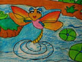 儿童绘画作品蜻蜓点水