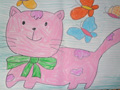 儿童绘画作品猫咪