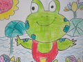 儿童绘画作品青蛙