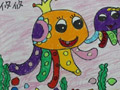 儿童绘画作品章鱼宝宝