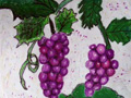 儿童绘画作品紫葡萄