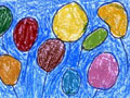 儿童绘画作品小气球