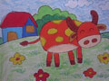 儿童绘画作品小黄牛