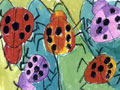 儿童绘画作品七星瓢虫