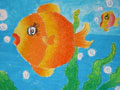 儿童绘画作品大鱼小鱼