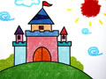 儿童绘画作品古老的城堡