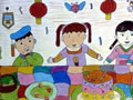儿童绘画作品《生日快乐》