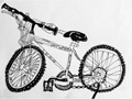 儿童画作品欣赏自行车