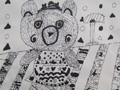 儿童画作品欣赏小熊过街
