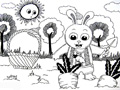 儿童画作品欣赏小白兔收萝卜