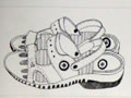 儿童画作品欣赏静物写生鞋