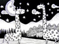 儿童画作品欣赏长颈鹿