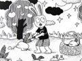 儿童画作品欣赏小兔子拔萝卜
