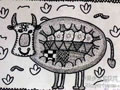 儿童画作品欣赏《悠闲的蜗牛》