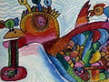 儿童画作品欣赏《怪鸟大王》