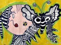 儿童画作品欣赏《我和蝴蝶比美丽》