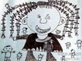儿童画作品欣赏《巨人和小孩》