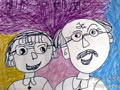 儿童画作品欣赏《爷爷和奶奶》