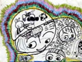儿童画作品欣赏《圆弧的梦》