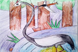 动物简单铅笔画-汇泽培训仙鹤