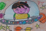 外太空之旅儿童画作品欣赏图片